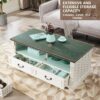 48'' Wood Coffee Table for Living Room, Farmhouse Coffee Table - Image 2