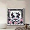 5D Diamond Painting Kit for Adults Beginners,DIY Cow Flower Paint by Diamond Art Kits - Image 2