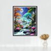 Magical Moon Forest Diamond Art Kits for Adults,Moon Landscape Diamond Art Kits Wall Decor Inch12X16 - Image 2