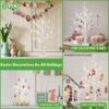 Easter Decorations, 2FT Birch Tree with LED Lights, Warm White Light up Tree Lamp - Image 2
