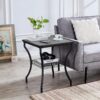 3 Pieces Living Room Sets Coffee and End Tables with Open Storage Shelves for Apartment, Home Office - Image 2