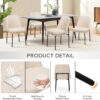 Modern Dining Chairs Set of 4, Fabric Upholstered Dining Room Chairs Dinner Chair Stylish Kitchen Chairs with Curved Back and Metal Legs - Image 2