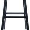 Satori Saddle Seat Bar Stool, 29in, Black Finish, Solid Wood, Transitional Style - Image 2